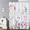 REZAYMRS Floral Shower Curtain with 12 Hooks, 72''x72'' Waterproof Polyester