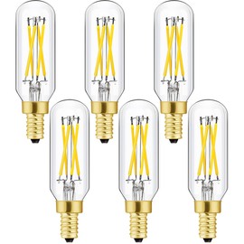 Leools E12 led Bulb 4W Equivalent E12 Candelabra Bulb 40 Watt Daylight White 4000K AC120V 500LM Dimmable T6 T6.5 B11 Mini Edison Bulb for Chandeliers,Ceiling Fan and Wall sconces Pack of 6