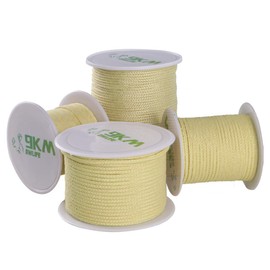 9KM DWLIFE Braided Kevlar Line 1500lb 3mm Dia Low Stretch Great Knot Retention Multipurpose Braided String Utility Cord for Kite Fishing Survival Outdoor