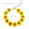 zYoung Sunflower Crown Hippies Daisy Hair Wreath Bridal Headpiece, Yellow