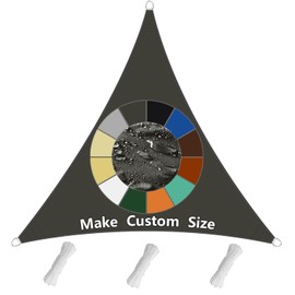 Triangular Awning (20 Colours and 99 Sizes), Awning, Waterproof Sun Protection, PES Polyester, 98% UV Protection Canopy, Tarpaulin for Garden Outdoor, 1.6 x 1.6 x 1.6 m, Dark Grey