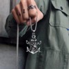 Unique (Pirate anchor) Skull alloy pendant