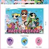 Girls of Powerpuff Birthday Party Backdrop Photo Background Cartoon Girls