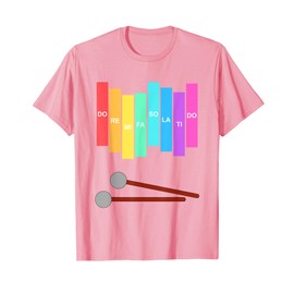 Music Xylophone Vintage Percussion Instrument Rainbow Color T-Shirt