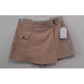 Time and Tru Women's Size 4 Utility Skort Skirt Shorts beige NWT