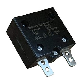 30A 125/250VAC 50/60Hz 50VDC Automatic Reset Relay Fuse, Therma Switch Circuit Breaker Current Overload Protector Children