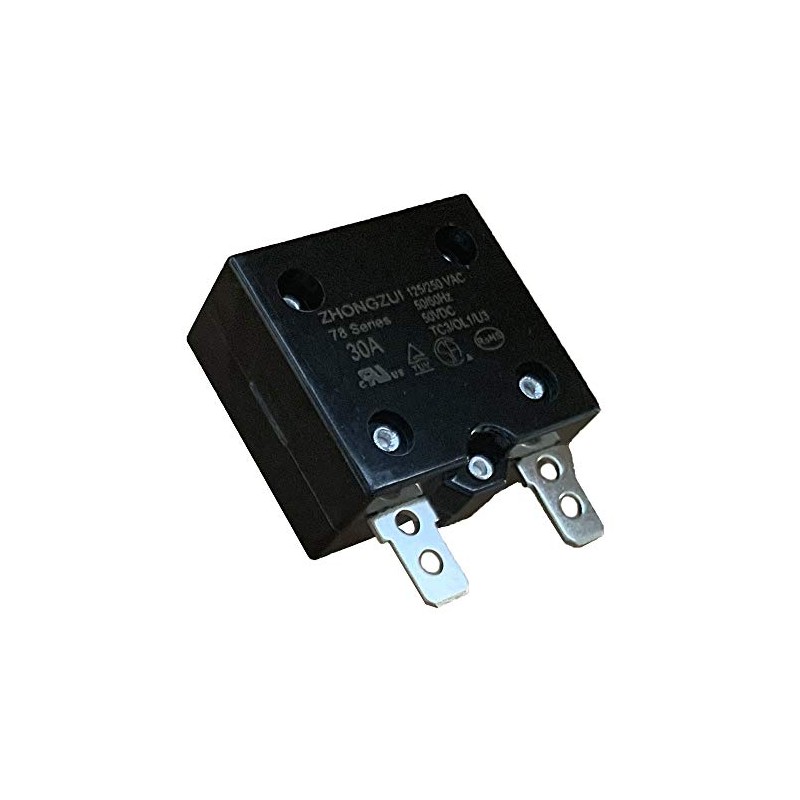 30A 125/250VAC 50/60Hz 50VDC Automatic Reset Relay Fuse, Therma Switch