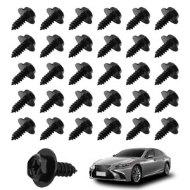 30Pcs Self Tapping Screws Hex Head Tek 22*5mm Zinc Alloy Drilling Screws with Captive Washers Hex Head Bolts Universal Fastener Screws for Car Trim Panel Door Panel Bumper Auto Repair Home Improvement