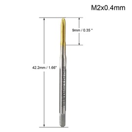 Boxonly Spiral Flute Thread Tap 3/16-24 BSW, for Processing Blind Holes and Sticky Materials, H2 Tolerance High Speed Steel Cobalt Uncoated, Round Shank with Square End, Machine Threading Tap, 1pcs