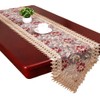 Beige Burgundy Lace Table Runners And Dresser Scarves (16 x