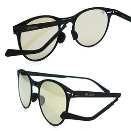 iZONE IDRIVE Orikami P160 Ultra Thin Folding Sunglasses (0.3 inches (8 mm), Polarized Sunglasses, Driving, Fishing, Golf, Lightweight (Black), Black