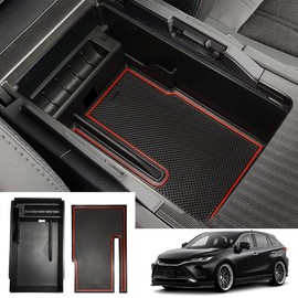 Auovo Toyota Harrier 80 Series (4th Generation) MXUA8#/AXUH8#/AXUP85 Type (2020 -) Console Box Storage Box Interior Parts Accessories (Red)
