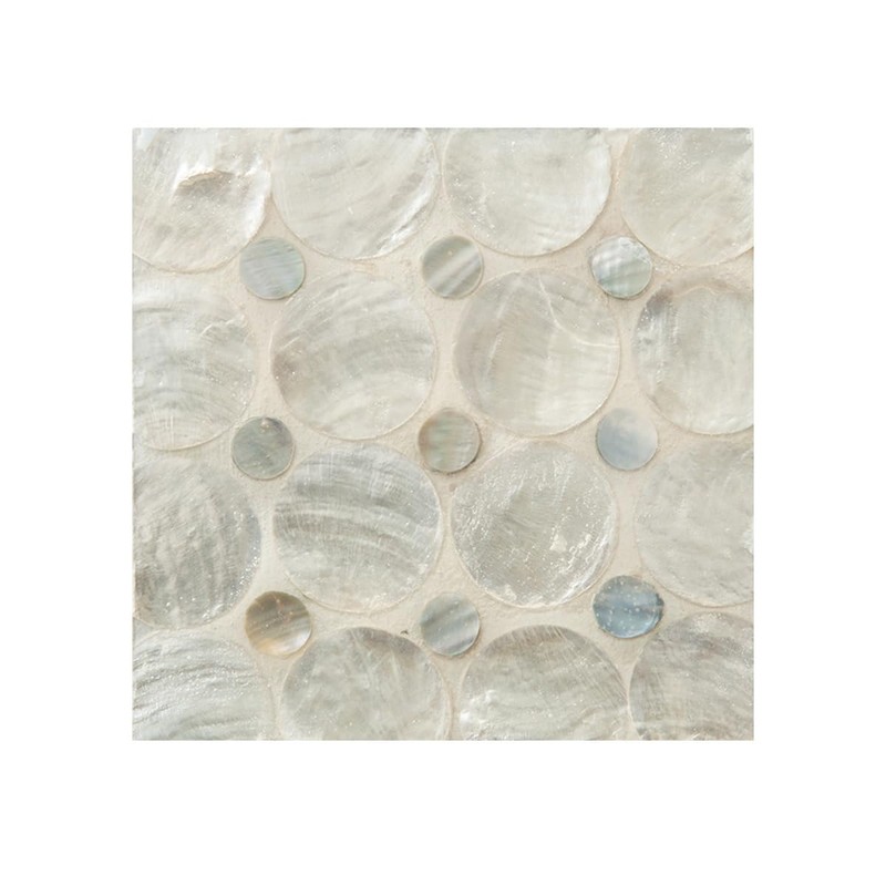 Shell Coasters, Set of 5, Asian Goods, Natural Shells, Capiz,