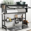 Over The Sink Dish Drainer Drying Rack 3 Tiers with
