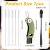 7 Pack Water Bottle Cleaner Brush Set, Extra Long Silicone