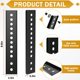 2Pcs TV Mount Extension Bracket, VESA Extender Plate Bracket Kit for Low VESA Pattern TV’s, Suitable for Use with Most VESA mounts and TV Ceiling Mount