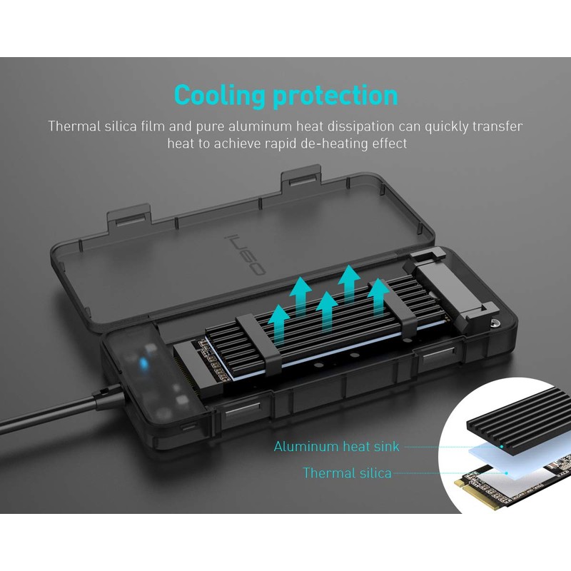 ineo M.2 NVMe (PCIe) SSD sin Herramientas a USB 3.2