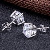 TTVOVO 925 Sterling Silver Stud Earrings, Round 4Prong Stud 6