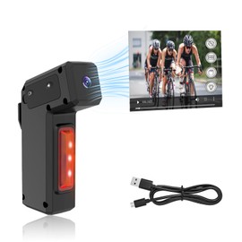 Bike Camera Tail Lights, HD 1080P Action Camera with Loop Recording, 2200mAh 17 Hours Video Recording 3 Tail Light Modes, Rechargeable Outdoor Video Recorder for Mountain Road Bike Motorcycle