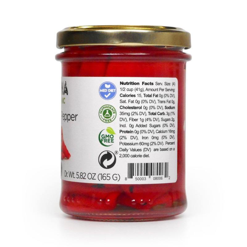 Zona Organic | Spanish Fire Roasted Piquillo Peppers | 6.5