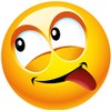 Smile Tongue Emoticons Smiley Car Bumper Sticker Decal 5" x 5"