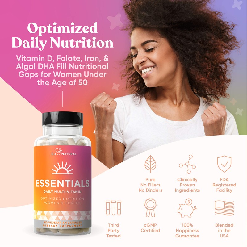 Essentials Multivitamin for Women – 22 Optimized Vitamins for Immunity,