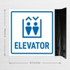 Sigo Signs, Elevator Projecting Sign, Double Sided, 6x6 Inches, ACM,
