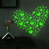 INF 2 Sheets of Glowing in The Dark Heart Stickers,