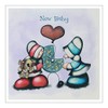 Santoro Hoodies Greeting Card - NEW BABY - PRAM