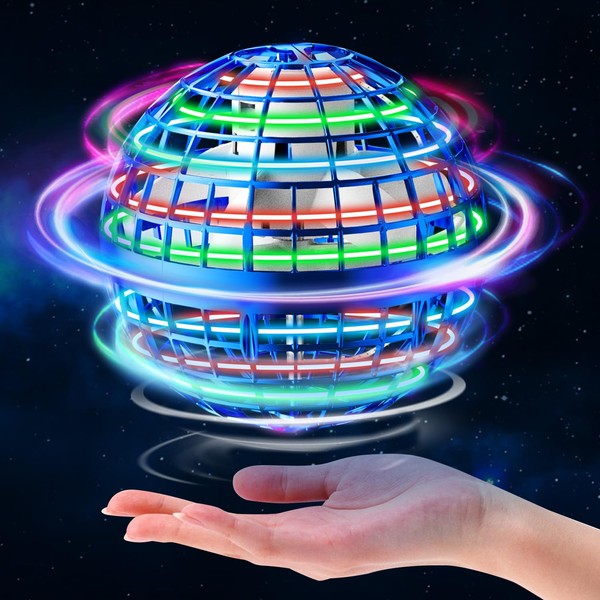 Hecai 2023 Flying Orb Ball Toy, Cosmic Globe Hover Ball Boomerang Fly Fidget Spinner, Magic Nebula Orbs Drone Ball Outdoor Toys, Christmas Birthday Cool Toys Gifts for Boys Girls 6 7 8 9 10+ Year