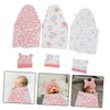 SUPVOX 3Sets Swaddle Wraps with Hats Cotton Newborn Sleep Sacks