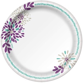 Dixie Paper Plates, 8 ½ inch, Lunch or Light Dinner Size Printed Disposable Plate, Packaging and Design May Vary 90 Counts (Pack of 1)