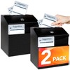LINSIRON Suggestion Box with Slot and Lock 2 Pcs Metal
