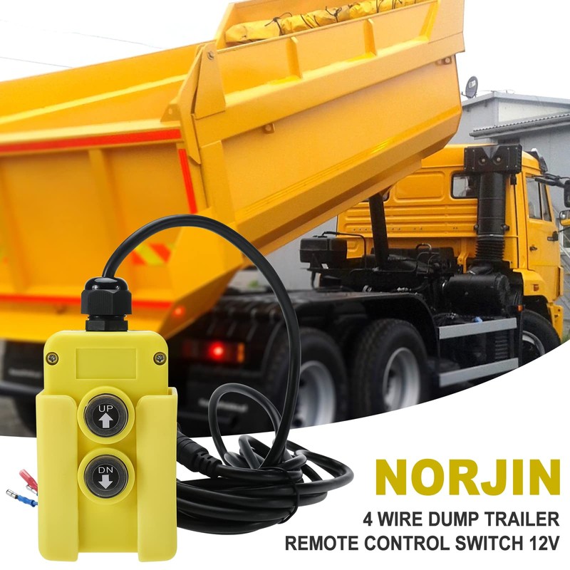 NORJIN 4 Wire Dump Trailer Remote Control Switch for Hydraulic
