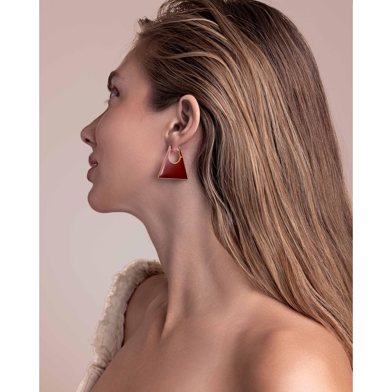 trapezoid dangle earrings #218