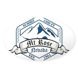 CafePress MT Rose Ski Resort Nevada Sticker Oval Car Bumper Sticker
