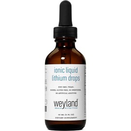 Gotas de litio líquido iónico, magnesio, sodio, potasio, litio, apoyo del estado de ánimo y salud cerebral, gotas minerales traza, 60 ml (2 onzas líquidas)