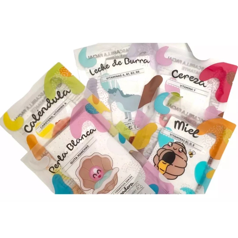 KFMX 50 Mascarilla Kawaii Coreana Surtida