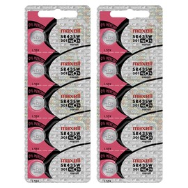 Maxell 18288900 Single-Use Battery Silver Oxide Battery – Batteries (Single-Use Battery, Silver Oxide, 1.55 V, 10 Pieces, 125 mAh, HG (Mercury))