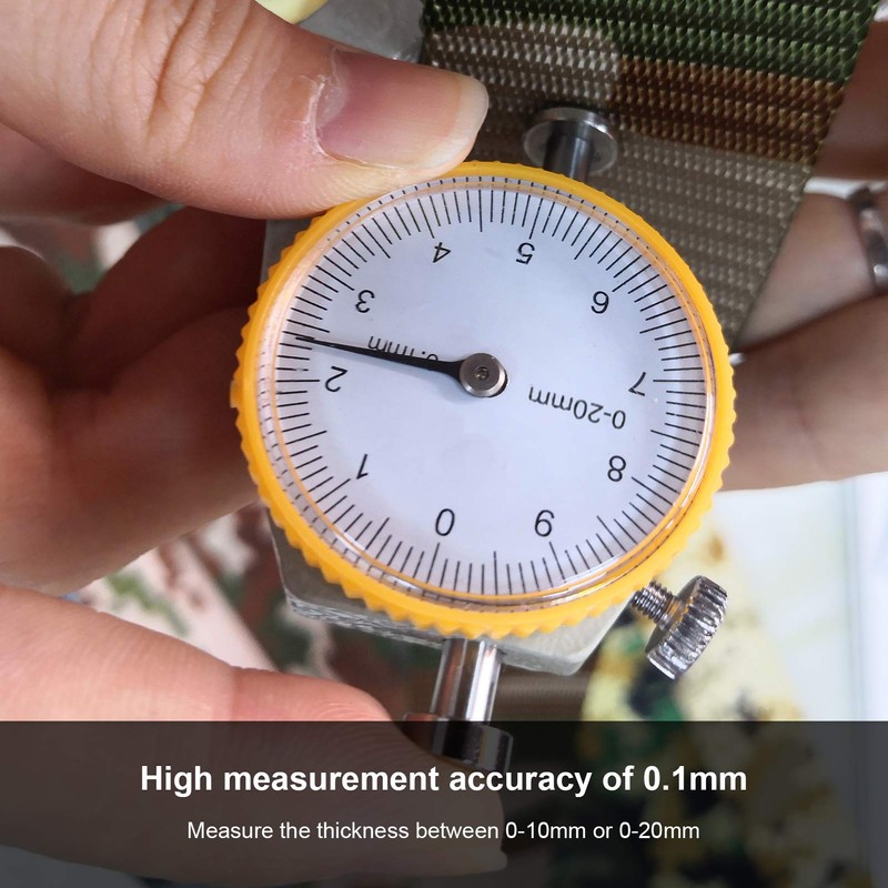 Leather Thickness Gauge Tester, Dial Flat Head Vegetable Tanned Leather