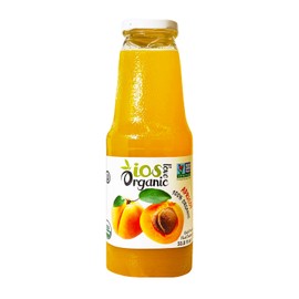 IOS Love Organic Juice - USDA Organic Certified - Cold Pressed, No Added Sugar, No Water, No Artificial Colors, No Preservatives, No Flavors Added, No Gluten - 33.8 Fl Oz (Apricot, Pack of 6)