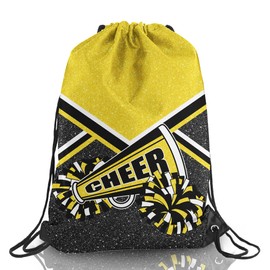Cheer Drawstring Backpack Cheerleading Drawstring Bag Cheer Accessories Gifts for Cheerleaders (Purple,1 Pcs)