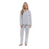 INSIGNIA Ladies Button Front Poly Cotton Pyjamas Gingham (20-22, Grey