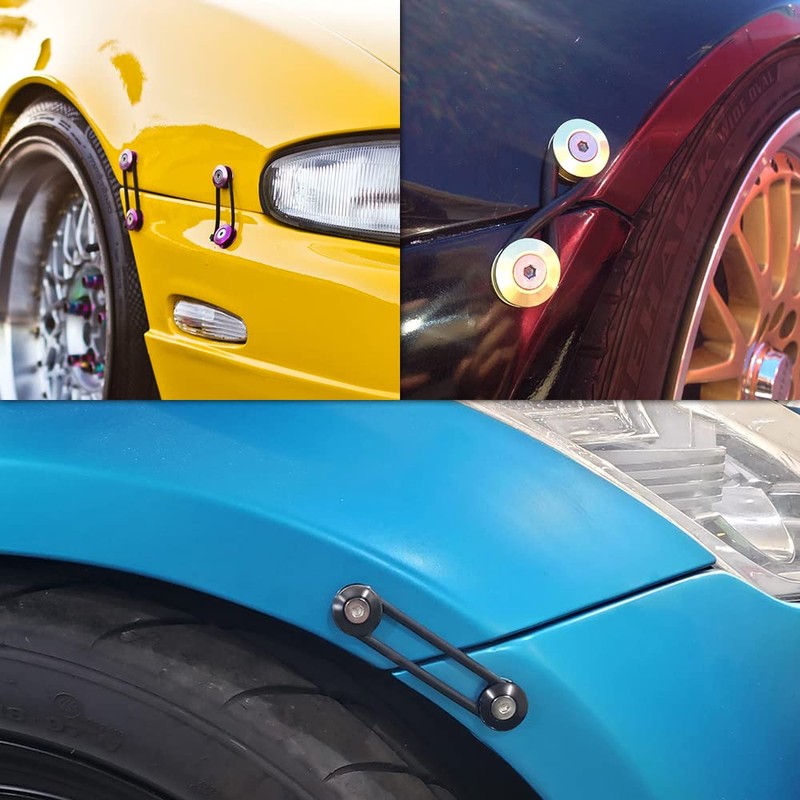 JDM Kit de cierres de liberación rápida para parachoques delantero