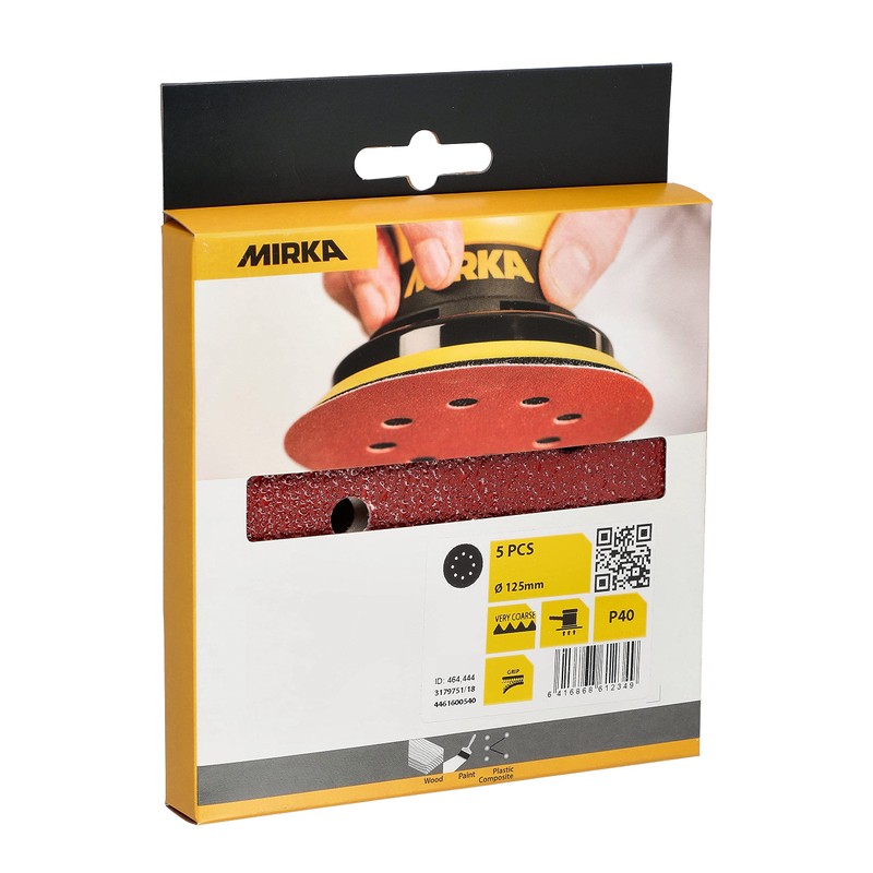 Mirka Red Abrasive paper Sanding discs Ø 125 mm /