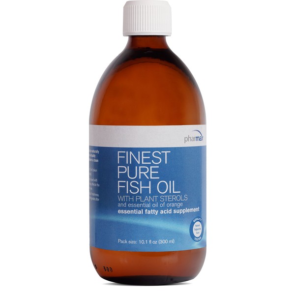 Pharmax Finest Pure Fish Oil | with Plant Sterols and Essential Oil of Orange to Support Optimal Cardiovascular Health | 10.1 fl. oz.