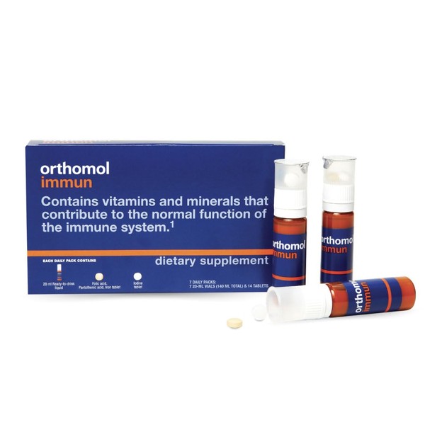 Orthomol Immun Vial, Daily Liquid Immune Support Supplement, 7-Day Supply,