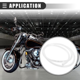 Motoforti Universal Brake Clutch Oil Hose, Brake Oil Line, 0.31''x39'' 8mm x 1m, Stainless Steel, Clear