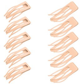 24 Pinzas para Cabello de Doble Agarre Pinzas para el Cabello con Broche de Metal Pasadores para el Cabello para Mujeres para Hacer el Cabello, Suministros de Salón (Crema, 2 Pulgadas)