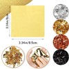 800Pcs Imitation Gold Silver Copper Foil Leaf Flake Gilding Sheets